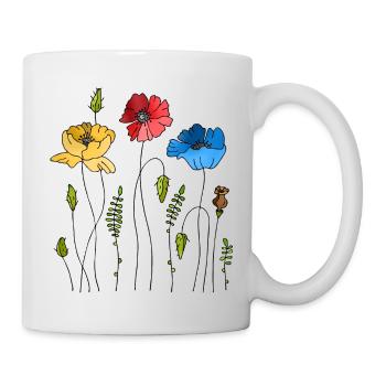 Fleur - Mug blanc - blanc - Droite