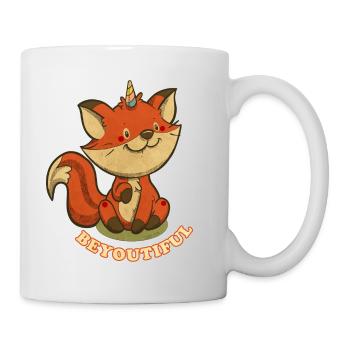 beYOUtiful Fox Einhorn - Tasse - Weiß - Rechts