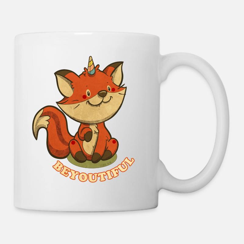 beYOUtiful Fox Einhorn - Tasse - Weiß