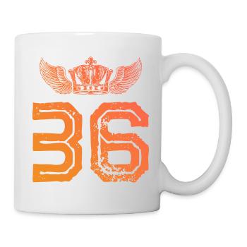 36 Number crown - Mug - white - Right