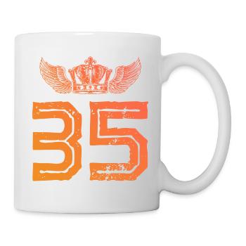 35 Couronne numérique - Mug blanc - blanc - Droite