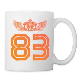 83 Couronne numérique - Mug blanc - blanc - Droite