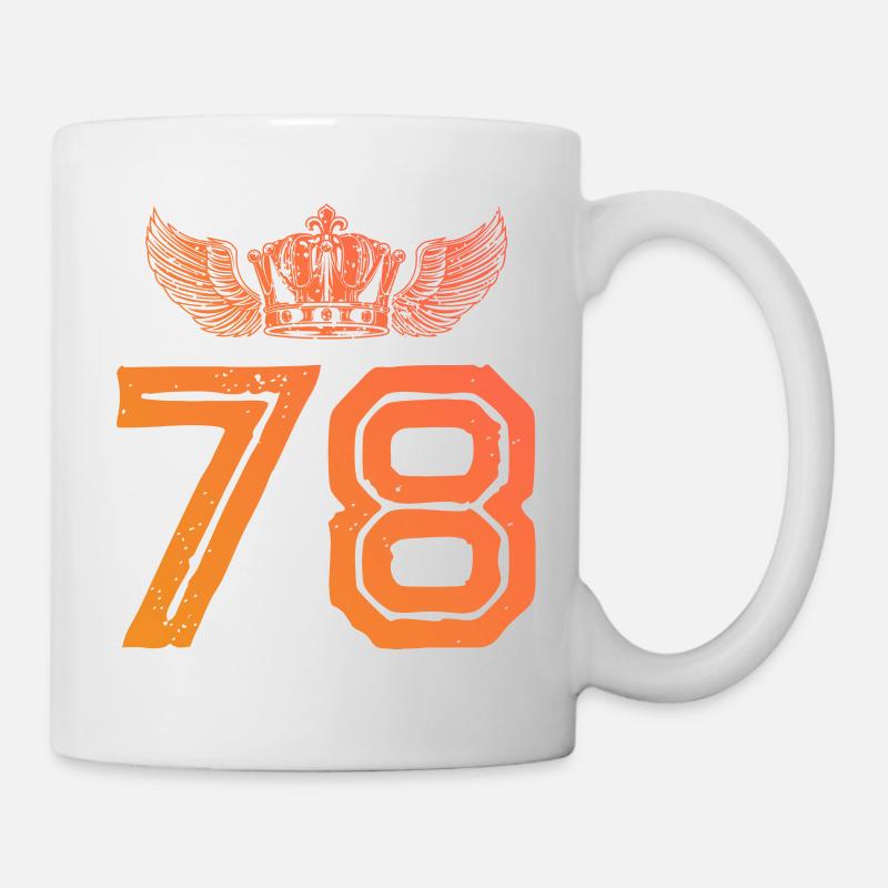 78 Zahl Krone - Tasse - Weiß