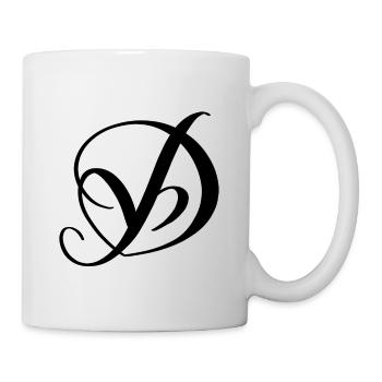 Lettre de cœur D/lettre de cœur D - Mug blanc - blanc - Droite