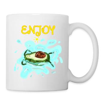 Baignade à l’avocat - Mug blanc - blanc - Droite