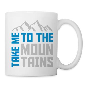 Citation à la montagne - Mug blanc - blanc - Droite