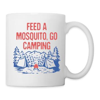 Nourrir un Mosquito Go Camping Drôle Camper Humour - Mug blanc - blanc - Droite