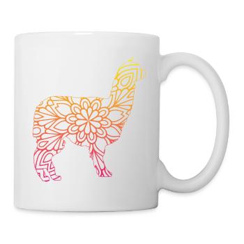 Mandala d’alpaga - Mug blanc - blanc - Droite