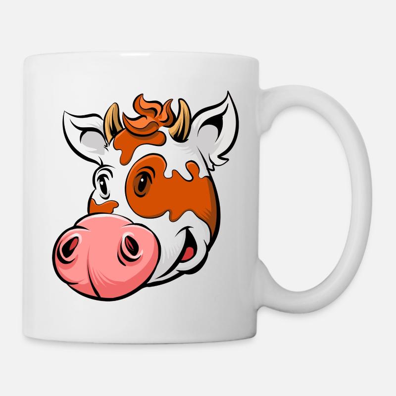 Vache de dessin animé - Mug blanc - blanc