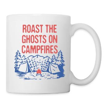 Rôtir les fantômes sur les feux de camp Halloween Camping - Mug blanc - blanc - Droite