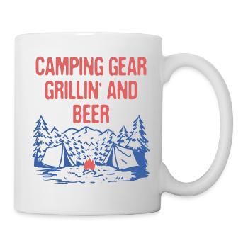 Camping Grillin' and Beer Camper Party Camp - Mug - white - Right