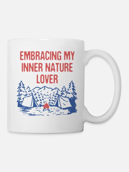 Embrasser inner nature Lover Camping Forest - Mug blanc - blanc