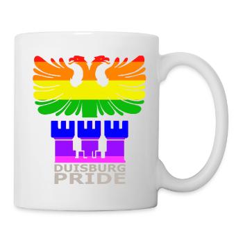 Duisburg Adler Wappen CSD Regenbogen Farben Pride - Tasse - Weiß - Rechts