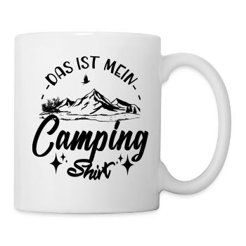Das ist mein Campingshirt schwarz - Tasse - Weiß - Rechts