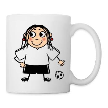 Women's football women's team neutral white - Mug - white - Right