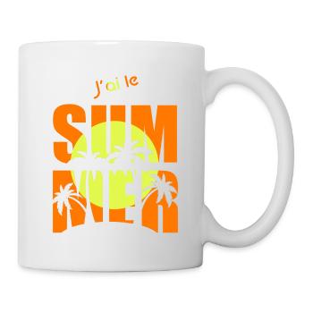 j ai le sum plage océan mer palmier summer - Mug blanc - blanc - Droite