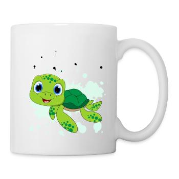 Chill Krötchen Schildkröte Chillen Turtle Relax - Tasse - Weiß - Rechts