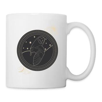 Hibou de la nuit - Mug blanc - blanc - Droite