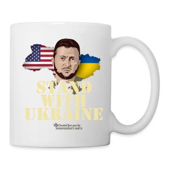 Ukraine USA Stand avec l’Ukraine - Mug blanc - blanc - Droite