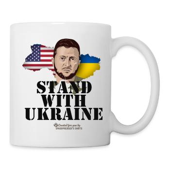 Stand with Ukraine USA - Mug - white - Right