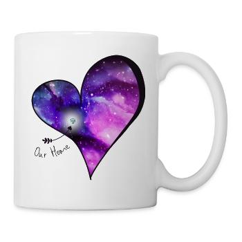 Home Erde Welt Herz Eineerde - Tasse - Weiß - Rechts