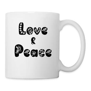Love and Peace - Tasse - Weiß - Rechts