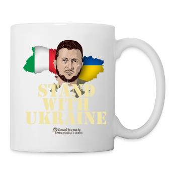 Ukraine Italia Stand with Ukraine - Tasse - Weiß - Rechts