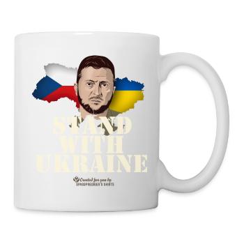 Ukraine Czech Republic Stand with Ukraine - Mug - white - Right