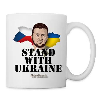 Ukraine Tschechien Unterstützer T-Shirt Design - Tasse - Weiß - Rechts