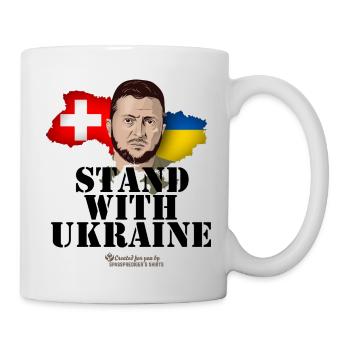 Ukraine Suisse Supporters Design - Mug blanc - blanc - Droite