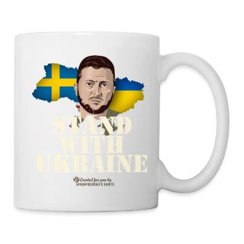 Ukraine Sverige Stand with Ukraine - Mug - white - Right