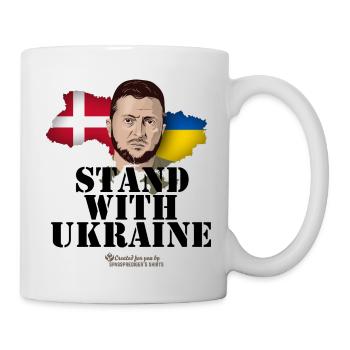Conception du T-shirt du supporter de l’Ukraine Danemark - Mug blanc - blanc - Droite