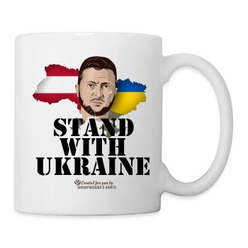 Autriche Ukraine Supporters T-Shirt Design - Mug blanc - blanc - Droite
