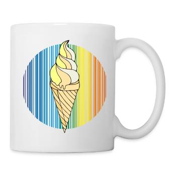 Eis - Tasse - Weiß - Rechts