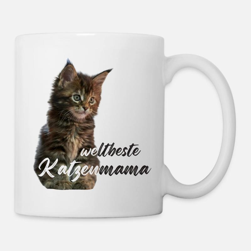 weltbeste Katzenmama - Tasse - Weiß