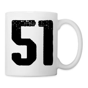 51 Zahl Trikot - Tasse - Weiß - Rechts