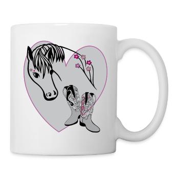 Reitsport, Pferdeliebhaber - Tasse - Weiß - Rechts