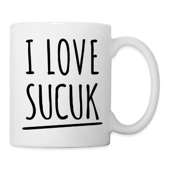 I Love Sucuk Turkish Sausage Garlic Delicious Food - Mug - white - Right