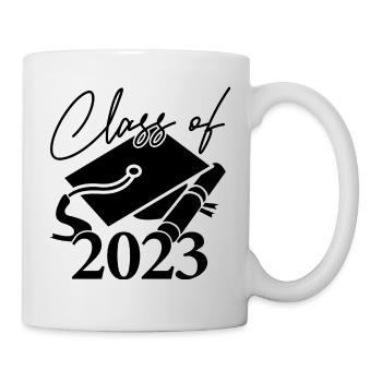 Cadeau de fête de fin d’études de la promotion 2023 pour lui et elle - Mug blanc - blanc - Droite