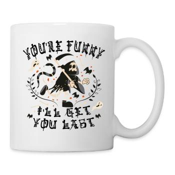Drôle Grim Reaper Squelette Costume d’Halloween - Mug blanc - blanc - Droite