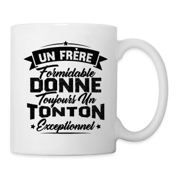 Un frère formidable donne un tonton exceptionnel - Mug blanc - blanc - Droite