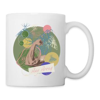 Restez fort avec le texte - Mug blanc - blanc - Droite