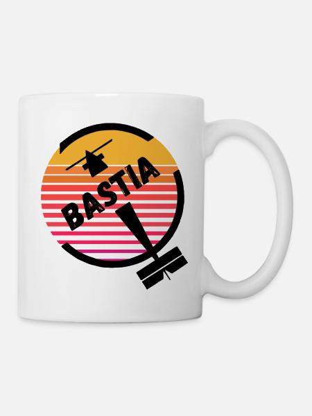 Bastia Corse Corsica France Soleil Avion Vintage - Mug blanc - blanc