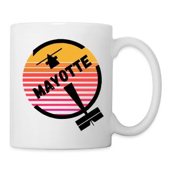 Mayotte Sunset Retro Plane - Mug - white - Right