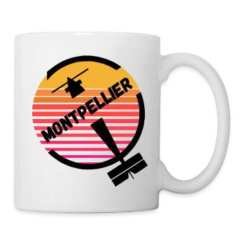 Montpellier Occitanie Sud France Retro Flugzeuge - Tasse - Weiß - Rechts