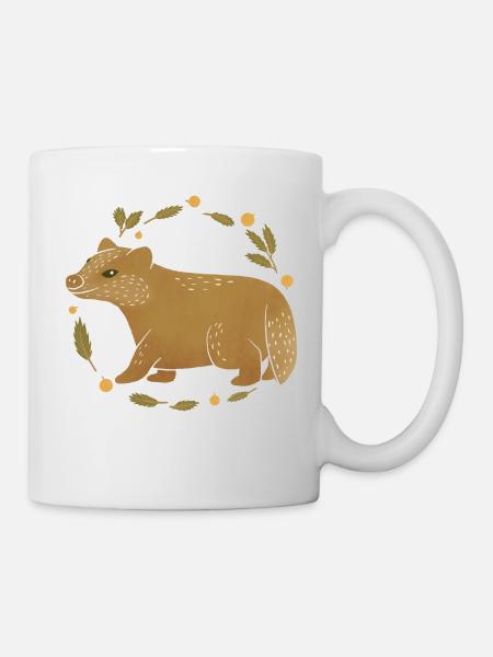 Wild animals - Badger - Mug - white