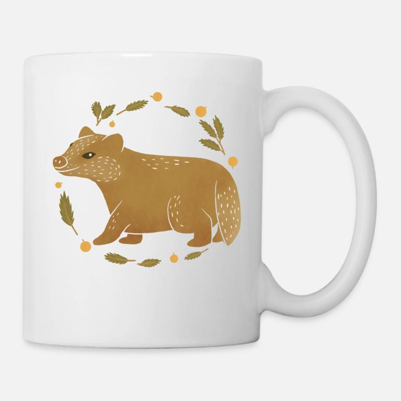 Animaux sauvages - Blaireau - Mug blanc - blanc