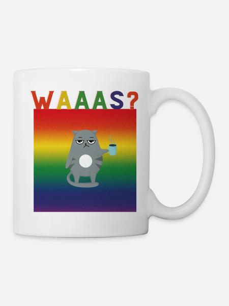 Waaas - Tasse - Weiß