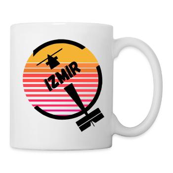 Izmir Ankara Turquie Aéroport Soleil Avion Retro - Mug blanc - blanc - Droite