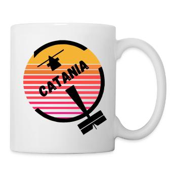 Catania Sicily Italy Plane Sun Retro Holidays - Mug - white - Right